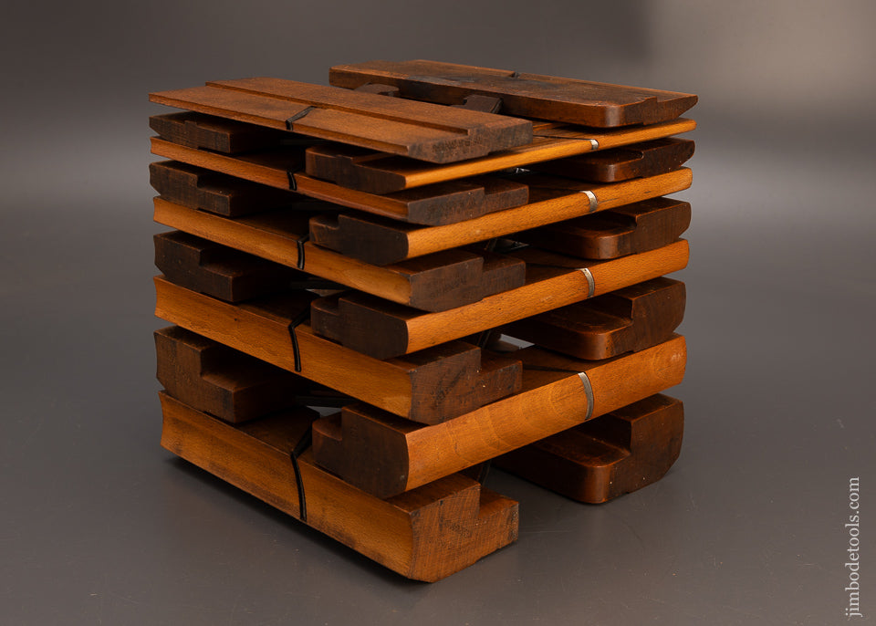 Premium Crisp & Fine Set of 18 Hollow & Round Moulding Planes by MOSELEY & SON Skewed - 113571
