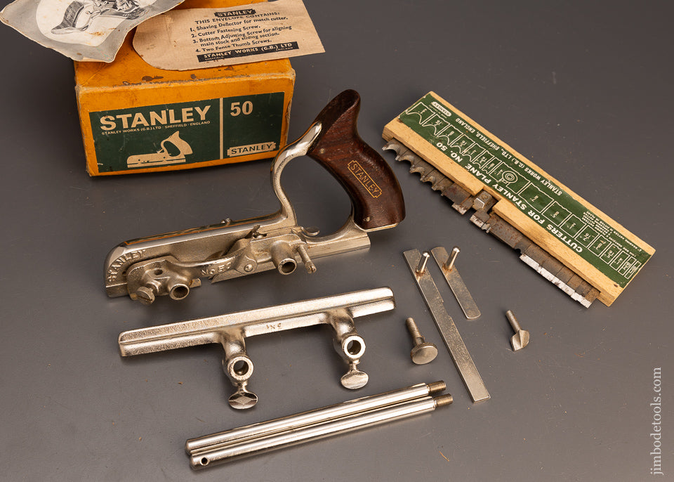 100% Complete STANLEY No. 50 Combination Plane Mint & Unused in Box - 113579