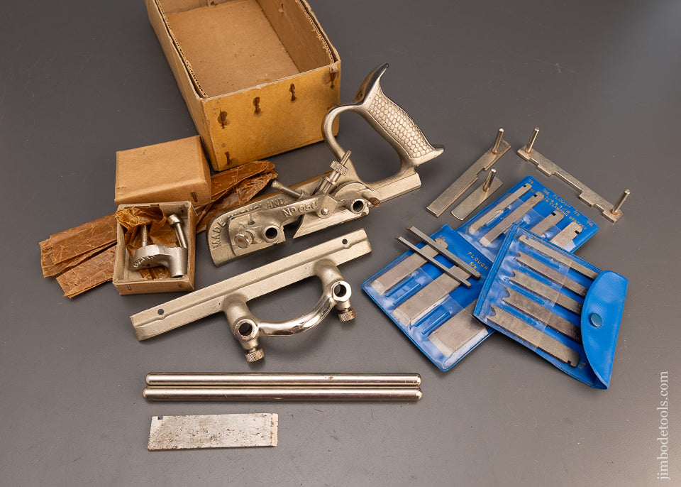 RECORD No. 050 Combination Plane Near Mint 100% Complete in Original Box Bottom - 113616