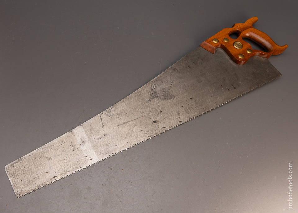 Near Mint DISSTON D-8 Thumb Hole Rip Hand Saw - 113632