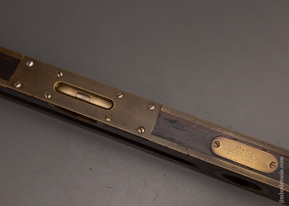 Stunning Solid Rosewood STANLEY No. 96 Brass Bound Plumb & Level - 113652