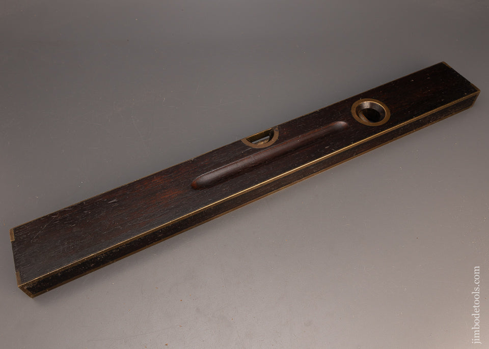 Stunning Solid Rosewood STANLEY No. 96 Brass Bound Plumb & Level - 113652