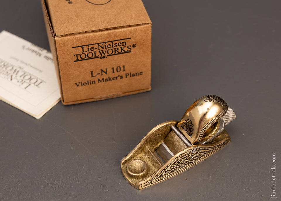 Lavishly Engraved LIE NIELSEN No. 101 Low Angle Violinmaker's Block Plane Mint in Box - 113785