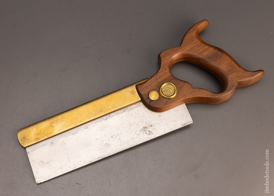 English Walnut Handled Brass Back Dovetail Saw - 114024