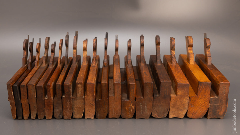 Complete Working Set of 18 Hollows & Rounds Molding Planes 2-18 EVENS - 114092