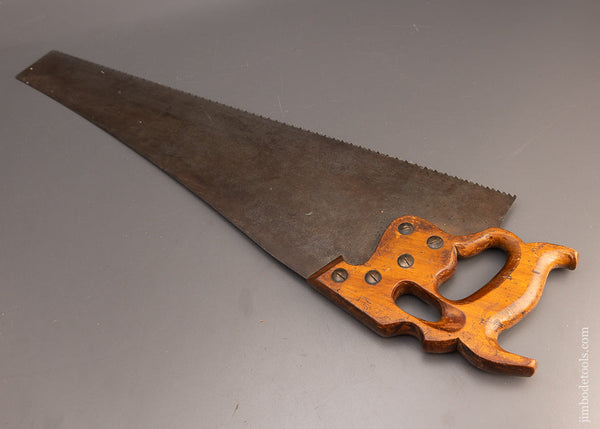Beefy, Straight & Sharp DISSTON D-8 Thumb Hole Rip Hand Saw