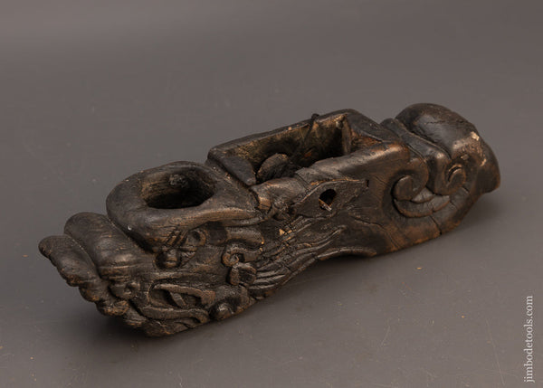 Tools As Art Ancient Hand-Carved Sumitsubo Japanese Ink Line