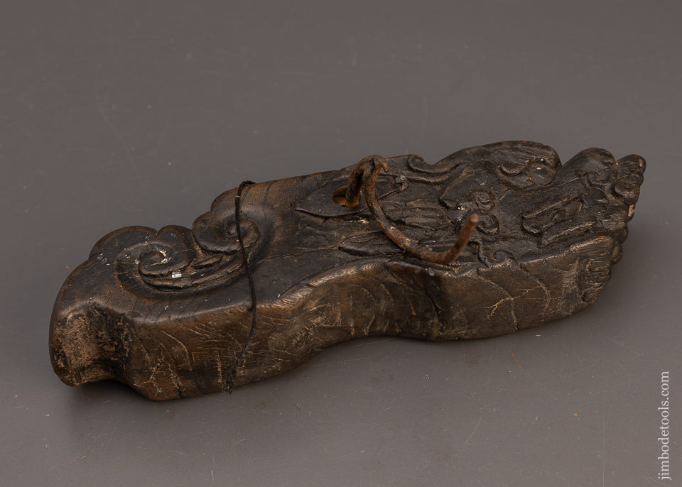 Tools As Art Ancient Hand-Carved Sumitsubo Japanese Ink Line - 114332