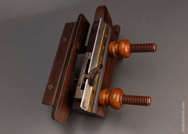Beautiful Solid Rosewood Handled Screw Arm Plow Plane by A