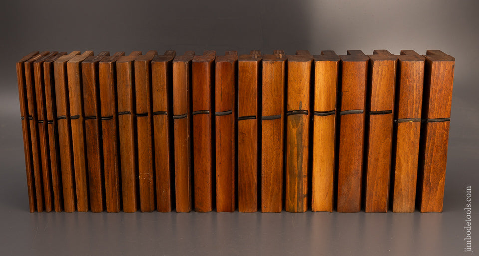 Amazing Set of 22 GRIFFITHS NORWICH circa 1803-1958 Hollow & Round Moulding Planes - 115033