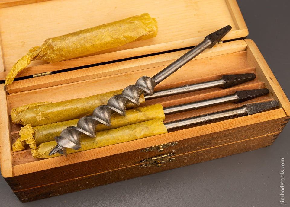 Complete Set of STANLEY RUSSELL JENNINGS Auger Bits Mint in Wrappers and Box - 115173