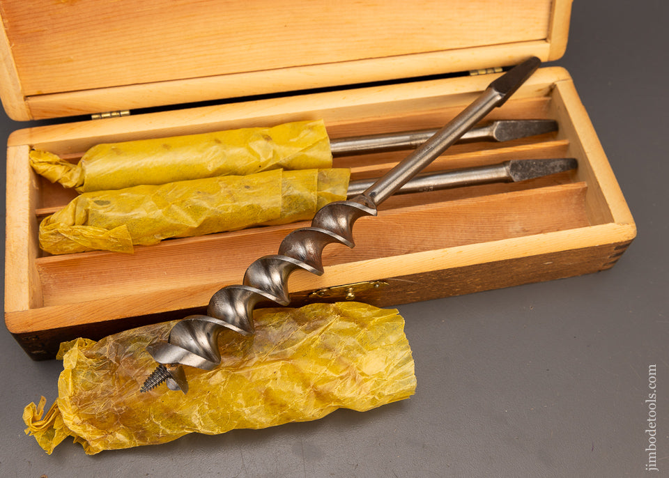 Complete Set of STANLEY RUSSELL JENNINGS Auger Bits Mint in Wrappers and Box - 115173