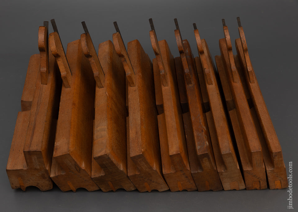 Extra Fine Matched Set of 9 Side Bead Moulding Planes by FAIRCLOUGH LIVERPOOL - 115396