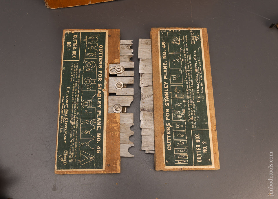 STANLEY No. 45 Sweetheart Combination Plow Plane 100% Complete Fine in Box - 115446