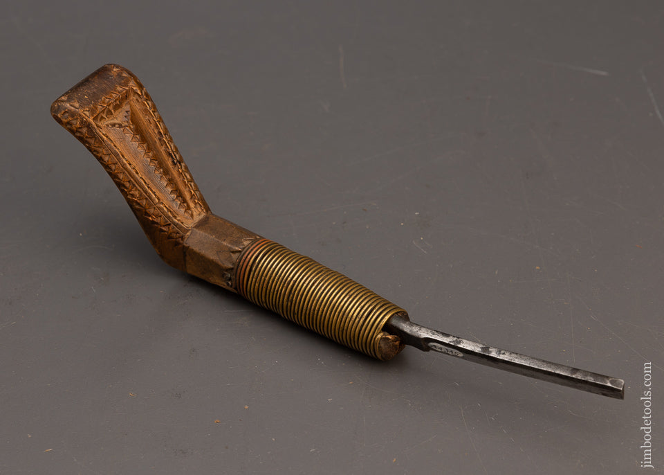 Lovely Carved Antique Native American Crooked Knife - 115560