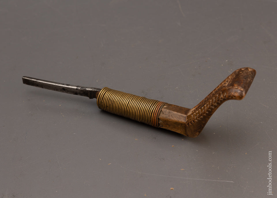 Lovely Carved Antique Native American Crooked Knife - 115560