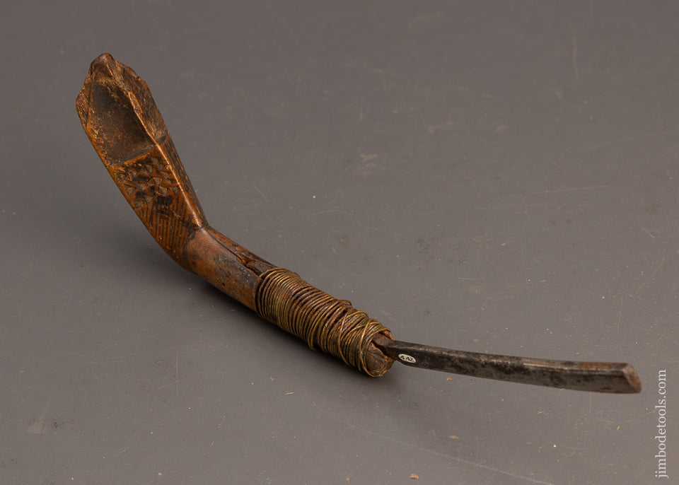 Ancient Hand Carved Native American Crooked Knife - 115577