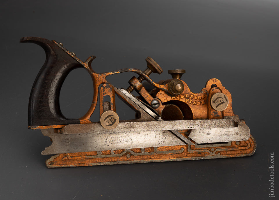Fine MAYO "THE BOSS" PHILLIPS PATENT Plow Plane in GOLD SEPT. 14, 1875 - 115621