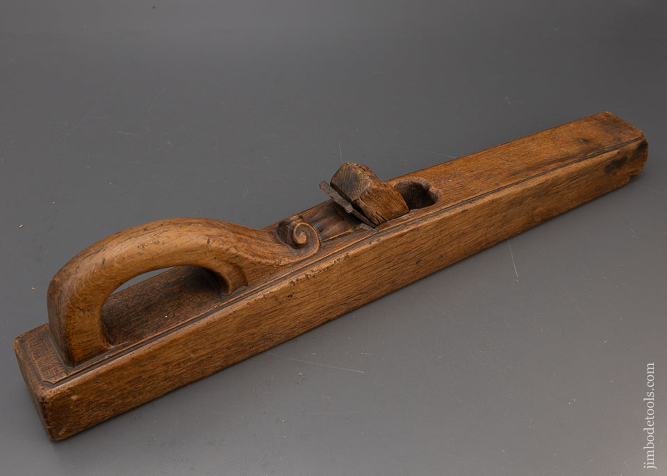 Stunning Sculpted Live Oak 18th Century Jointer Plane - 115633