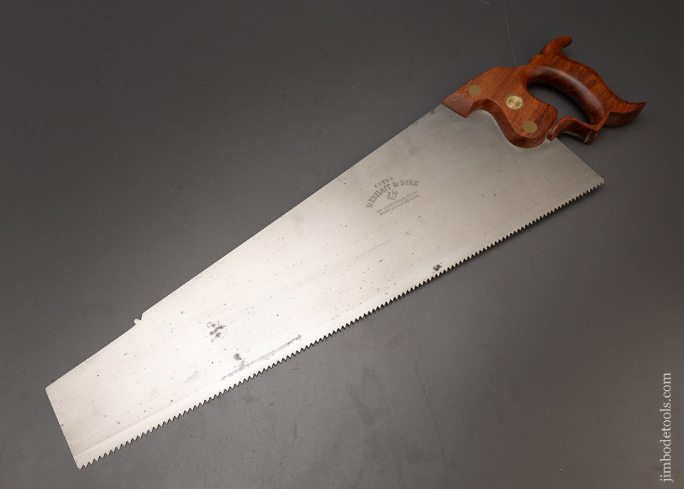 Rare WENZLOFF & SONS Rip Hand Saw - 115651
