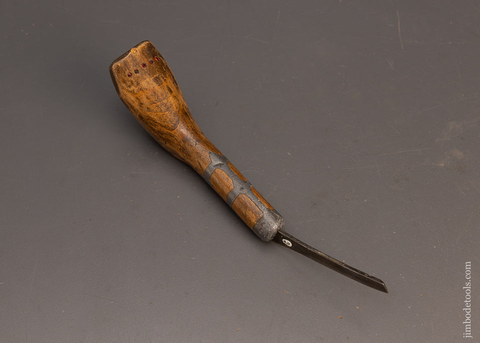 Stunning Pewter Inlay Native American Crooked Knife - 115670