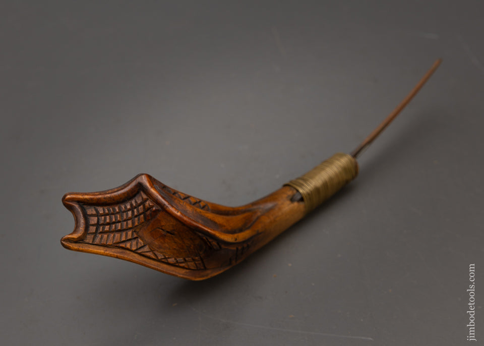 Spectacular Fancy Carved Native American Crooked Knife - 115673