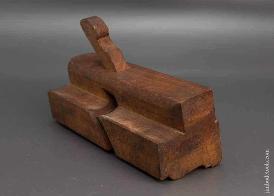 Wide 3 1/8 Inch Complex Moulding Plane Dual Mark EDWARD CARTER TROY-NY & J.J. WATSON’S - 115741