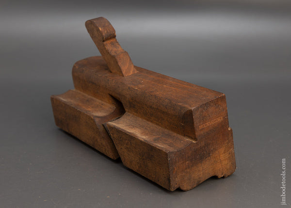 Wide 3 1/8 Inch Complex Moulding Plane Dual Mark EDWARD CARTER TROY-NY & J.J. WATSON’S - 115741