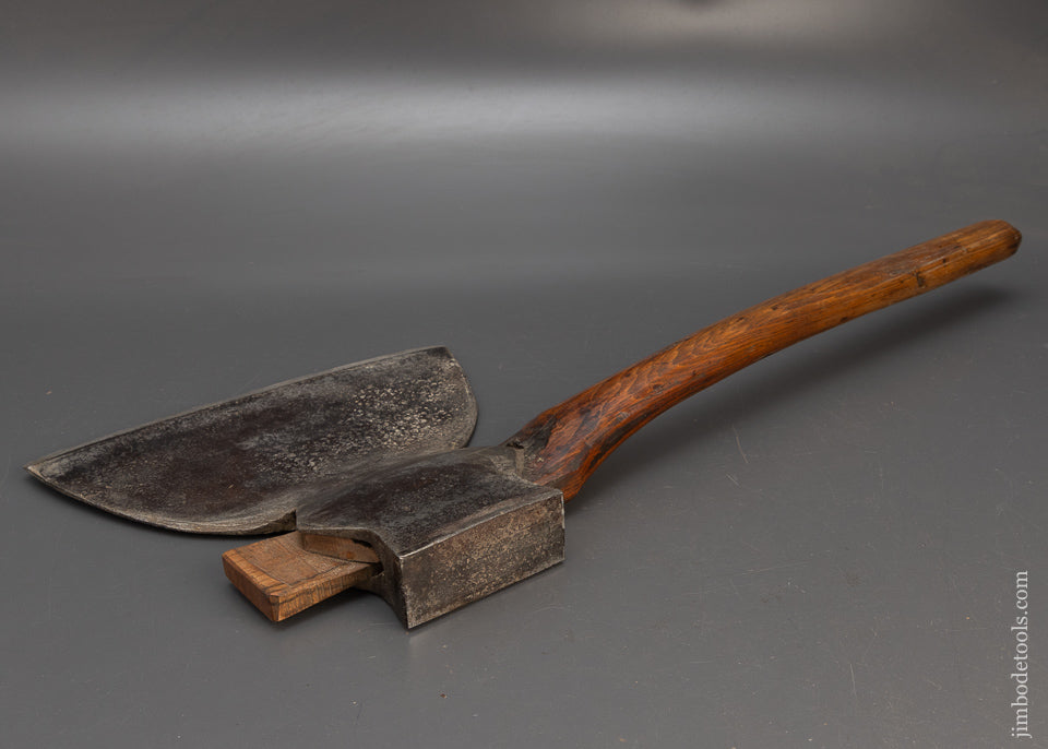 Phenomenal POWELL TOOL CO. CLEVELAND Single Bevel Offset Broad Axe - 115753