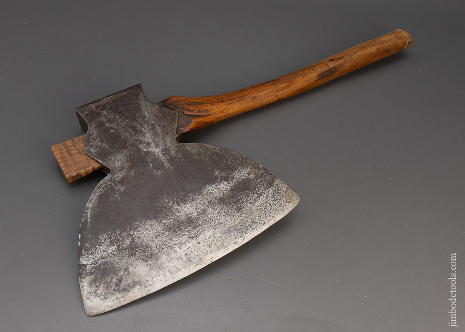 Phenomenal POWELL TOOL CO. CLEVELAND Single Bevel Offset Broad Axe - 115753