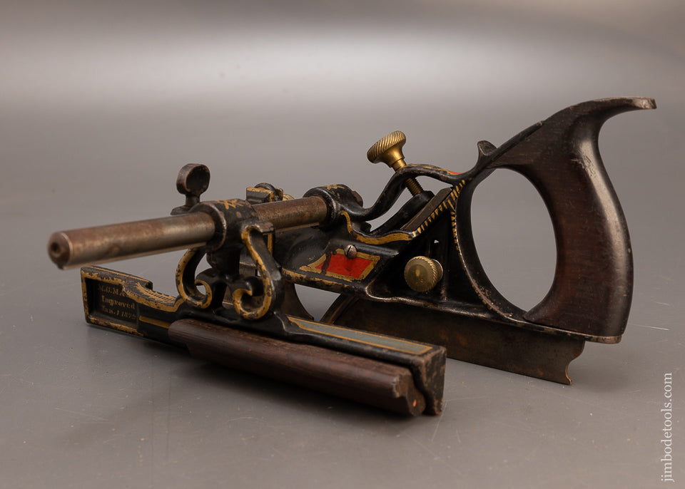Stunning MAYO’S IMPROVED PHILLIPS PATENT Plow Plane in Full Paint - 115762