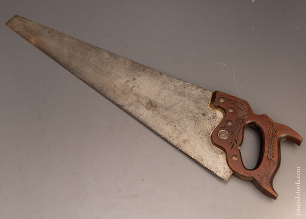 Straight & Sharp DISSTON No. 42 VICTORY Etch Hand Saw with Mahogany Handle - 115793