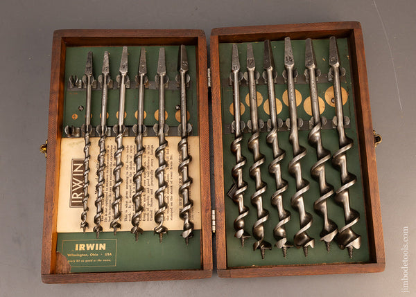 Complete Set of 13 IRWIN Auger Bits DEAD MINT in Original Box - 115818