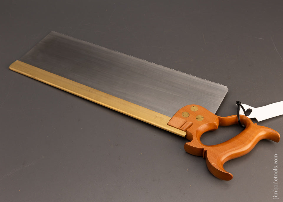 Mint European Pear Handled WENTLOFF & SONS Spring Steel Brass Back Carcass Saw - 115823