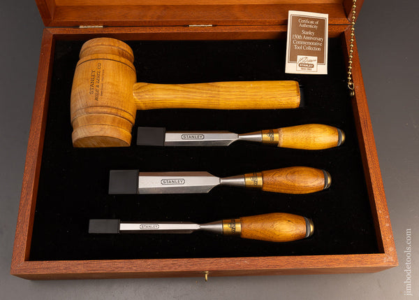 Mint Sweetheart STANLEY 150th Anniversary EVERLASTING Chisel Set with Mallet in Presentation Box - 115827