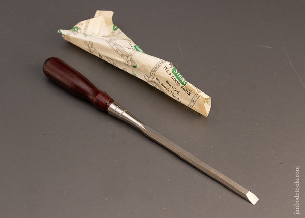 New Old Stock Mint in Wrapper STANLEY No. 720 Socket Firmer Chisel 3/8 Inch - 115846