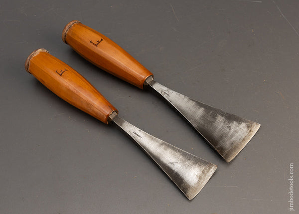 Smokin’ Pair of FAT Carving Gouges by C. MAIERS - 115856