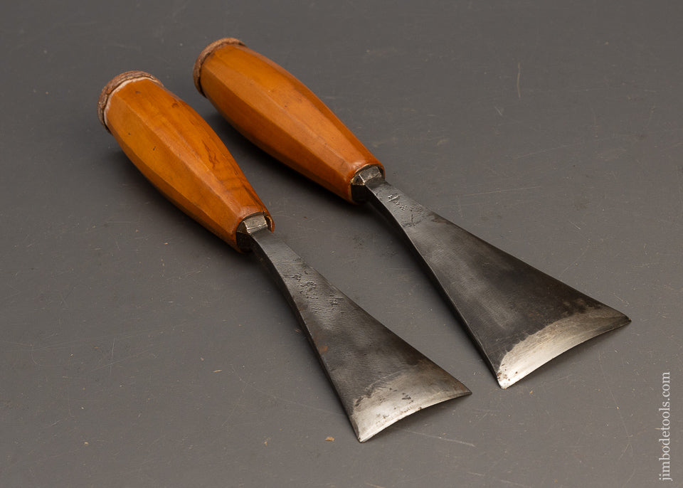 Smokin’ Pair of FAT Carving Gouges by C. MAIERS - 115856