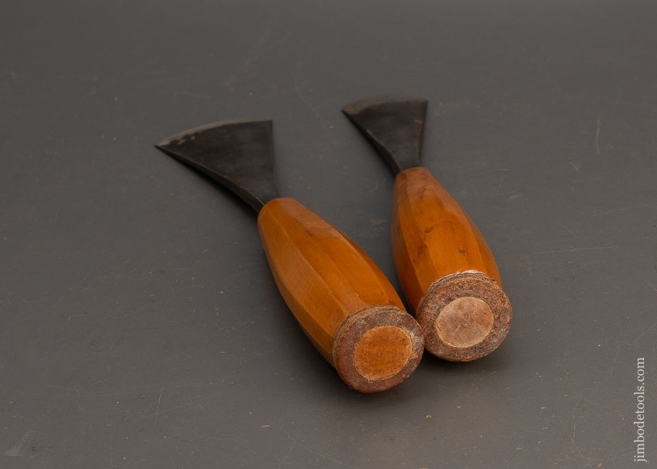 Smokin’ Pair of FAT Carving Gouges by C. MAIERS - 115856