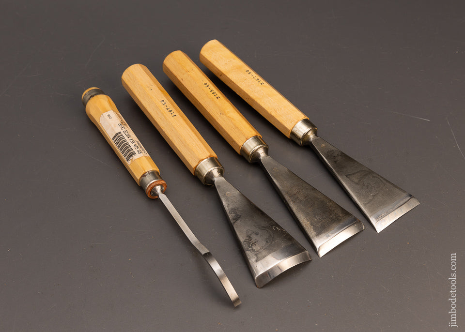 Really Fat & Mint with Labels HIRSCH Carving Gouges Chisels - 115887