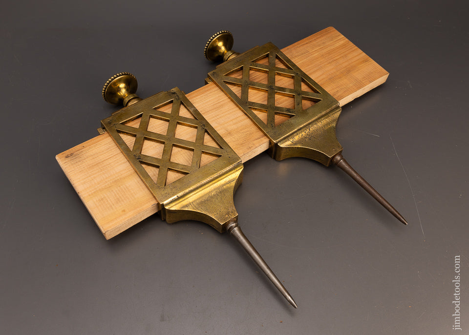 Massive Colossal 15 Pound Brass Trammel Points 16 1/4 Inches Long! - 115896