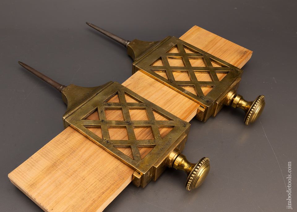 Massive Colossal 15 Pound Brass Trammel Points 16 1/4 Inches Long! - 115896