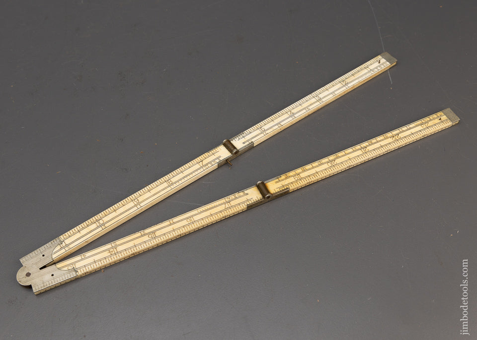 Fine Early STANLEY No. 86 Ivory Folding Rule - 115959