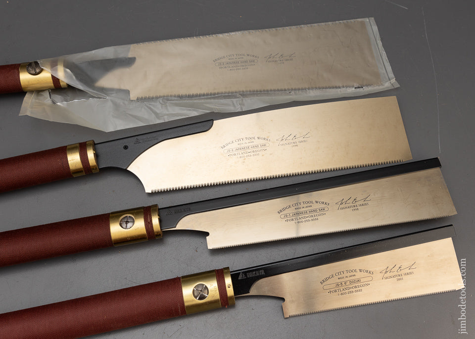 Discontinued Mint & Unused BRIDGE CITY TOOL WORKS Set of 4 Japanese Saws - 115960