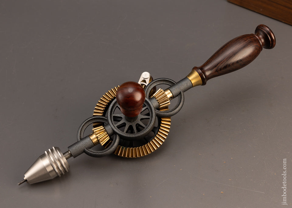 1998 BRIDGE CITY TOOL WORKS CT-6 Rosewood Hand Drill Dead Mint in Original Presentation Box - 115975