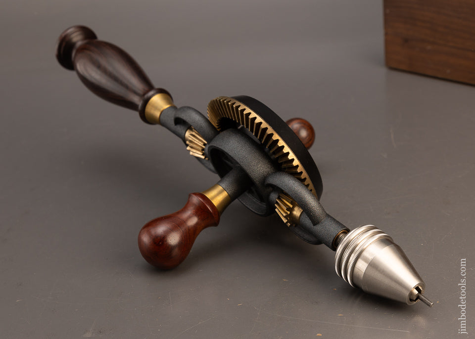 1998 BRIDGE CITY TOOL WORKS CT-6 Rosewood Hand Drill Dead Mint in Original Presentation Box - 115975