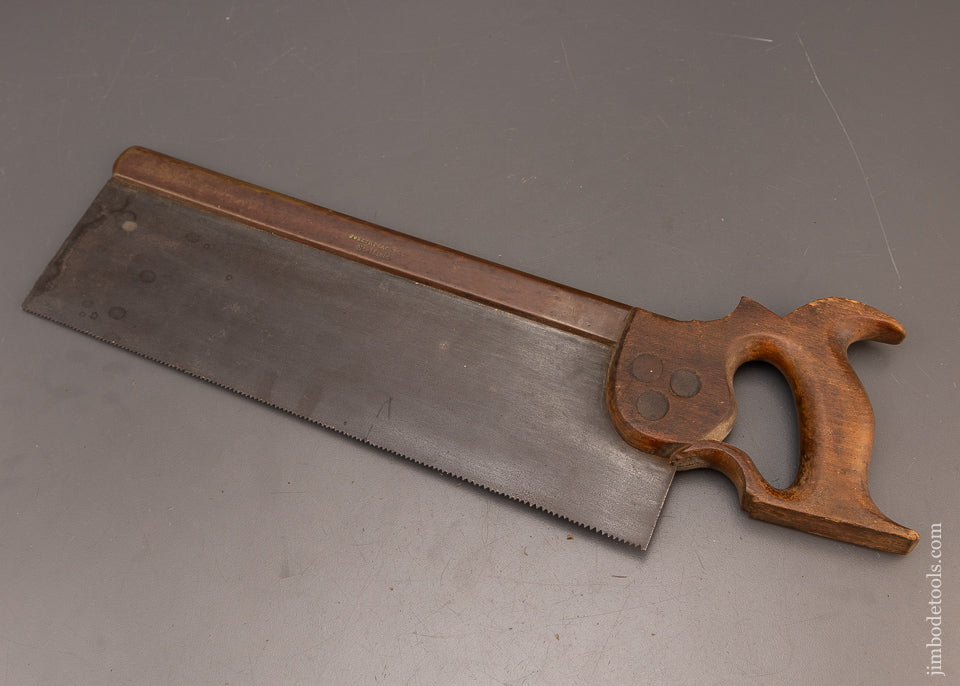 Early JOSEPH PEACE & CO. Brass Back Tenon Saw - 116006