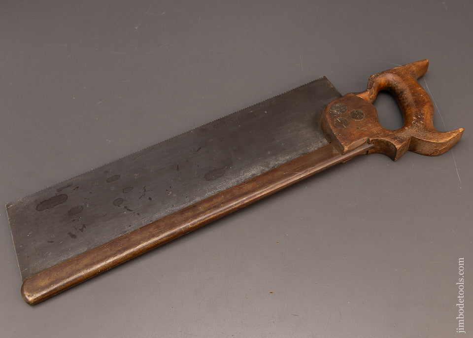 Early JOSEPH PEACE & CO. Brass Back Tenon Saw - 116006