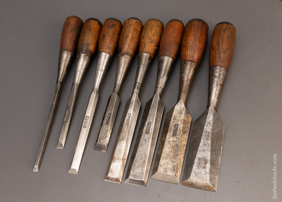 Set of 8 STANLEY No. 50 EVERLASTING Chisels - 116025