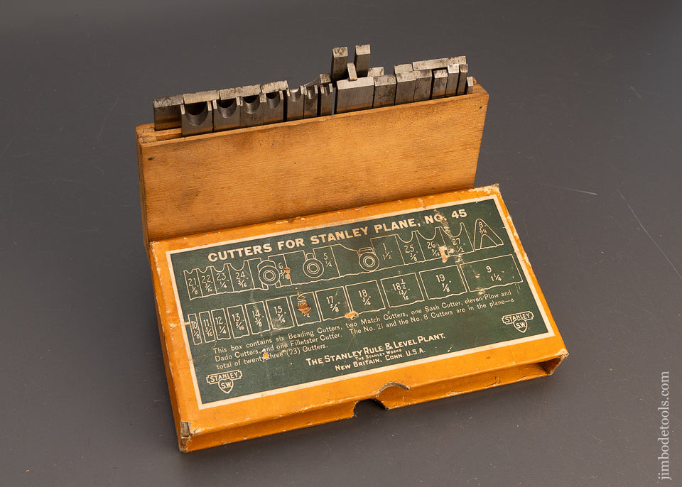 100% Complete STANLEY No. 45 SWEETHEART Plane Near Mint in Original Box - 116033